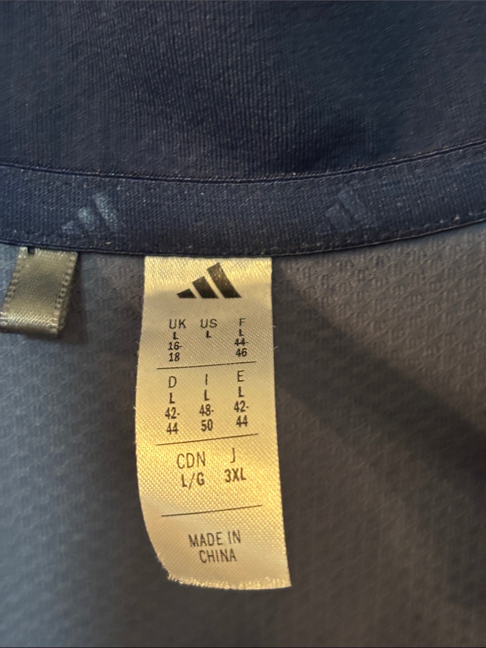 adidas Navy Sleeveless V-Notch Athletic Tank - Picture 3 of 5